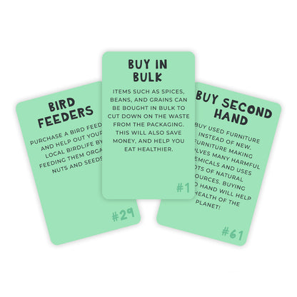 Cards "100 ways to save the Planet"